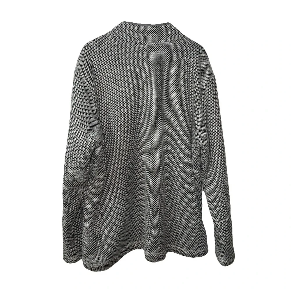 Orvis Sweater Mens XXL Gray‎ Sherpa Fleece Lined 1/4 Zip Long Sleeve Pullover